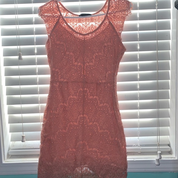 Lacey Orange Mini Dress - Picture 2 of 5